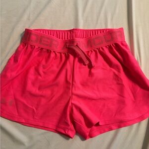 Under Armour Pink Casual Shorts Lightweight Elastic Waist